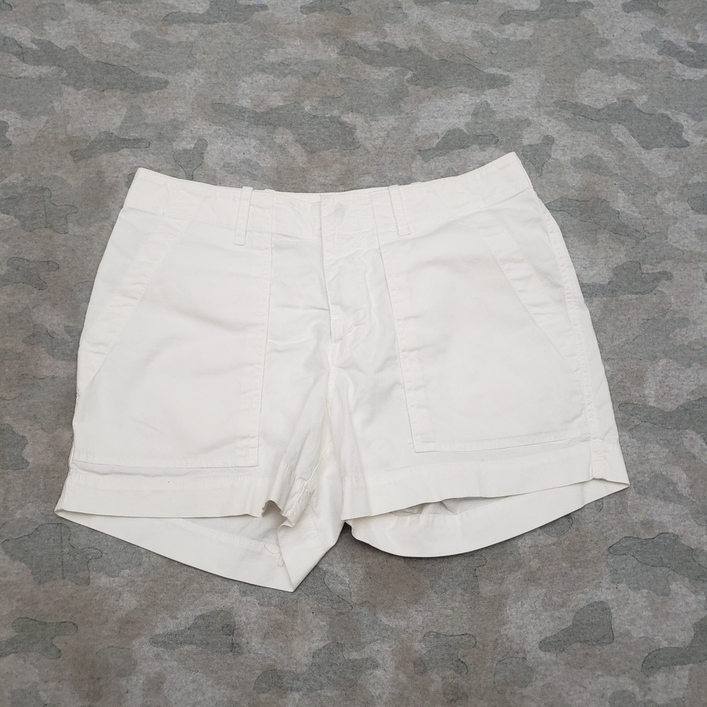 Nili Lotan Shorts Womens 2 White Stretch Pockets Milimalist